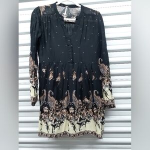 Free People Floral Print Dress Size S